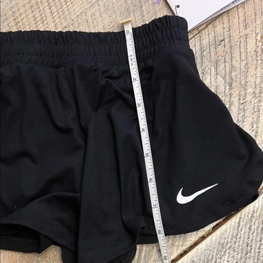 Nike Dri-FIT Running Shorts Girls Size 4 Black NEW‎ 36M340-023 Athletic 2-in-1